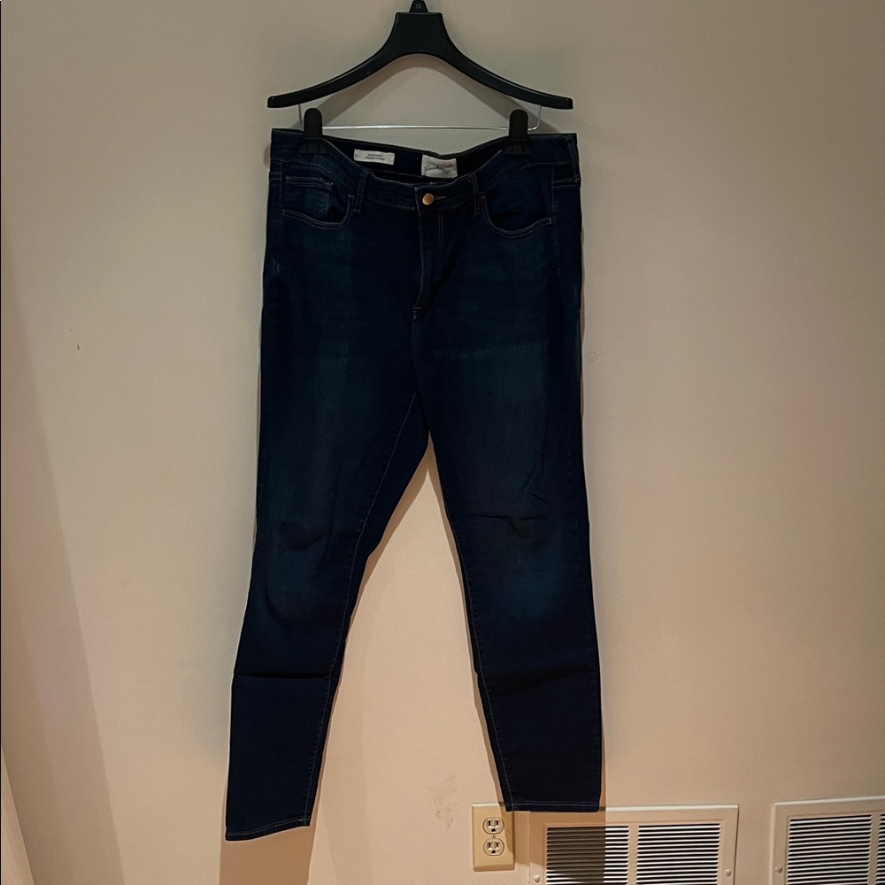 Dark wash denim jeans